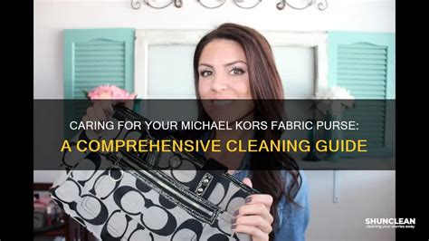 how to clean michael kors bag|how to clean canvas purse.